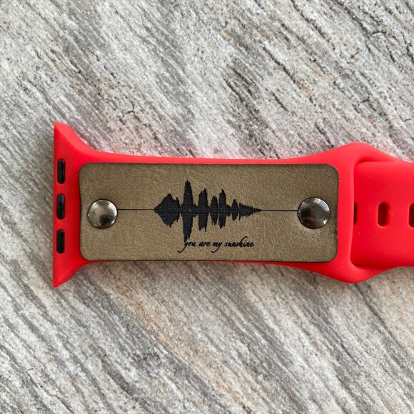 You Are My Sunshine Soundwave Band For Apple Watch 42-49mm - Red - Picture 3 of 3